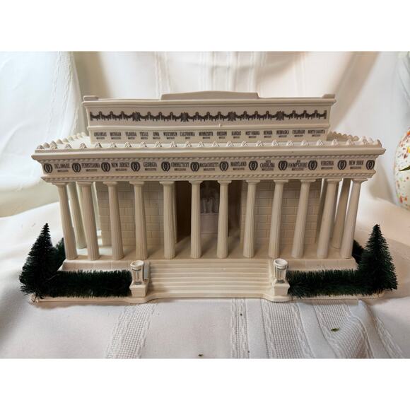 Depart 56 Lincoln Memorial American Pride w/Pin Scroll Lights Box #57702 - Picture 1 of 8